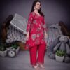 Stunning Rani Pink Coord Set with Pant for Women Premium Designer Wear1 Stunning Rani Pink Coord Set with Pant for Women Premium Designer Wear