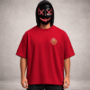 Premium Oversized TShirt Printed Ultra Comfortable Cotton 200 GSM Red Positive Energy