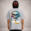 Premium Oversized TShirt Printed Ultra Comfortable Cotton 200 GSM Grey Positive Energy