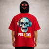 Premium Oversized TShirt Printed Ultra Comfortable Cotton 200 GSM Red Positive Energy
