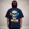 Untitled (1024 x 1024 px) (5) Premium Oversized TShirt Printed Ultra Comfortable Cotton 200 GSM Navy Positive Energy