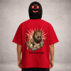 Untitled (1024 x 1024 px) (6) Premium Oversized TShirt Printed Ultra Comfortable Cotton 200 GSM Red Leo