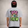 Premium Oversized TShirt Printed Ultra Comfortable Cotton 200 GSM Grey Boo Crew