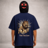 Premium Oversized TShirt Printed Ultra Comfortable Cotton 200 GSM Navy Leo