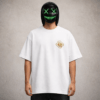 Premium Oversized TShirt Printed Ultra Comfortable Cotton 200 GSM White Boo Crew