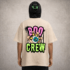 Premium Oversized TShirt Printed Ultra Comfortable Cotton 200 GSM Beige Boo Crew