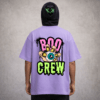 boo crew lavender Premium Oversized TShirt Printed Ultra Comfortable Cotton 200 GSM Lavender Boo Crew