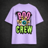 boo crew lavender back Premium Oversized TShirt Printed Ultra Comfortable Cotton 200 GSM Lavender Boo Crew