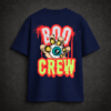 boo crew navy back Premium Oversized TShirt Printed Ultra Comfortable Cotton 200 GSM Navy Boo Crew
