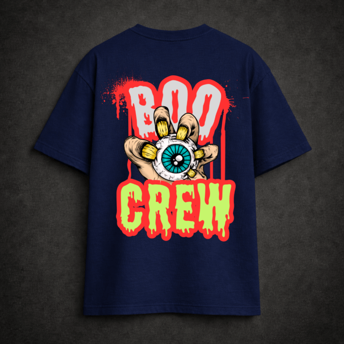 Premium Oversized TShirt Printed Ultra Comfortable Cotton 200 GSM Navy Boo Crew