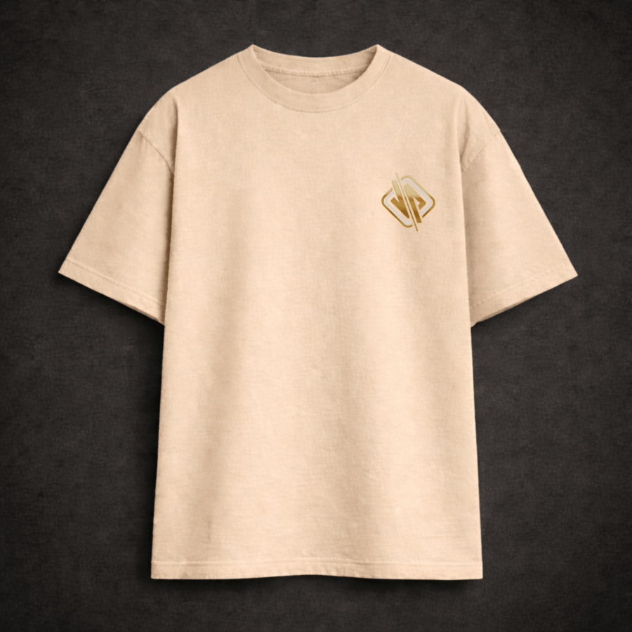 Premium Oversized TShirt Printed Ultra Comfortable Cotton 200 GSM Beige Boo Crew