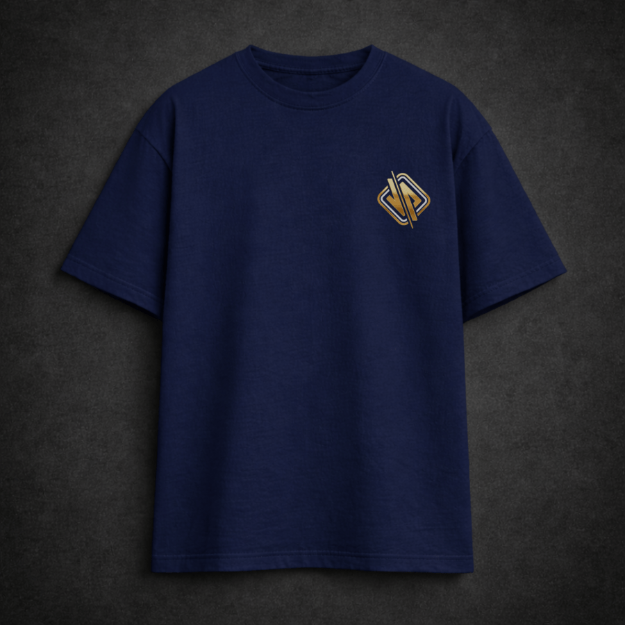 Premium Oversized TShirt Printed Ultra Comfortable Cotton 200 GSM Navy Leo