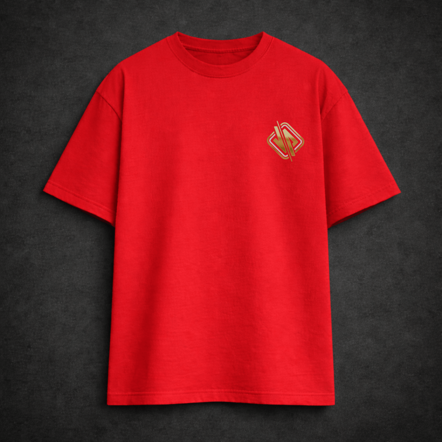 Premium Oversized TShirt Printed Ultra Comfortable Cotton 200 GSM Red Positive Energy