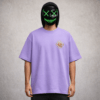 lavender fornt view Premium Oversized TShirt Printed Ultra Comfortable Cotton 200 GSM Lavender Boo Crew