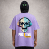 Premium Oversized TShirt Printed Ultra Comfortable Cotton 200 GSM Lavender Positive Energy