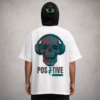 Premium Oversized TShirt Printed Ultra Comfortable Cotton 200 GSM White Positive Energy
